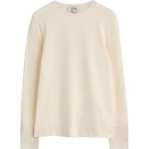 COS Футболка женская Ecru с круглым вырезом Moderate