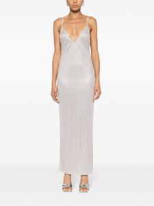 Платье макси с блестками Chiara Ferragni, серый