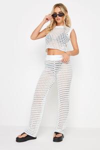 Вязаные брюки крючком Pixiegirl Petite, белый