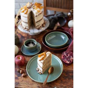 Сервиз ELINA UNO из каменной керамики, набор посуды Mäser, зеленый