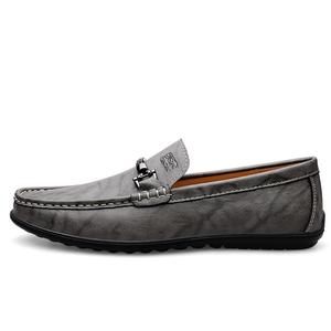 Mulinsen Мужские повседневные туфли мужские низкие коричневые/серые серые, цвет Gray[Leather Shoe Size: Athletic Shoes 41 = Size 40 in This Model]