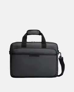 Мужской портфель из переработанного полиэстера с логотипом на передней части Tommy Hilfiger, серый