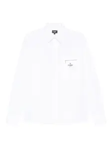 Рубашка с логотипом и карманом FENDI, белый