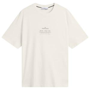 Каменная футболка Stone Island, айвори