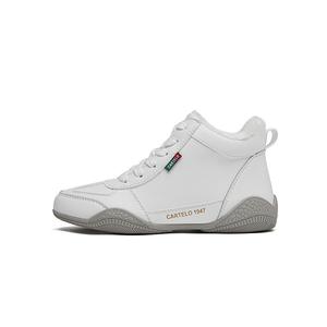 Высокие кроссовки cortez нескользящие утепленные с эффектом увеличения роста женские CARTELO, белый