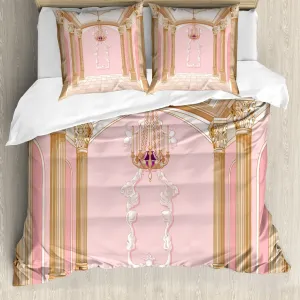 Комплект постельного белья ABAKUHAUS Pink для двуспальной кровати, люстра с замком на потолке, защита от клещей, подходит для аллергиков, с наволочками, красный Abakuhaus