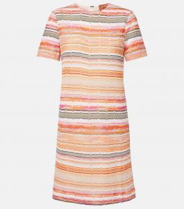 Мини-платье с зигзагом Missoni, Multicolor Red Pink White