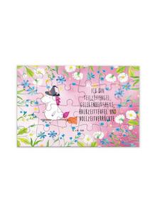 Mr. & Mrs. Panda Головоломка «Единорог-ведьма» с надписью, выполненная в пастельно-красных тонах