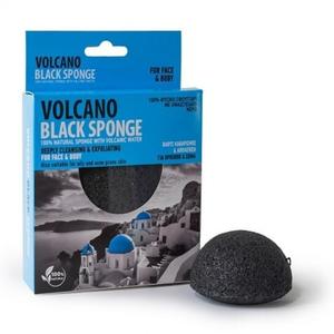 Губка из коньяка черная, 7,5 см Santo Volcano Spa
