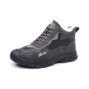 KACHILANG Мужские черные полувысокие повседневные ботинки с подкладкой из черного флиса, цвет Black Fleece-Lined