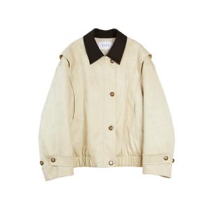 ELLE Пуховик женский Khaki Lapel с умеренным наполнителем