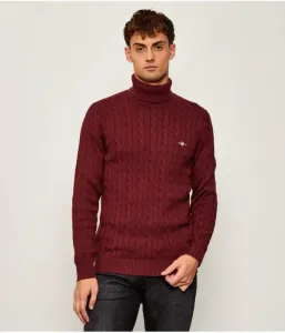 Водолазка regular fit Gant, бордовый