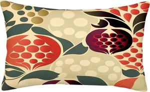 Generic Декоративная подушка с принтом красные фрукты и цветы Red 7