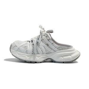 Женские сандалии с закрытым носком, устойчивые к истиранию MIS. DANNY, White Gray