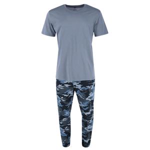 Мужской комплект для сна из французского трикотажа Hanes, серый/хаки