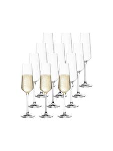 Набор из 12 бокалов для шампанского Puccini объемом 280 мл, прозрачный LEONARDO