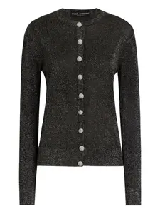 Кардиган с эффектом металлик Dolce & Gabbana, черный
