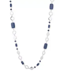 Большое ожерелье из нитей Nine West, silver-tone