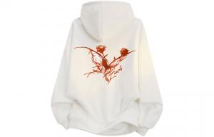 Толстовка Unisex Hooded Moderate Heavyweight ZIAREL, белый-total crimson butterfly