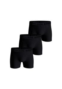 Боксеры комплект из 3 шт. - хлопковые стрейч-шорты трусы с большим логотипом хлопок Björn Borg, черный