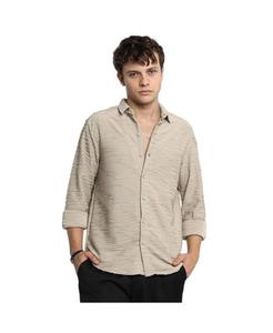 Мужская рубашка Cloud Grey с оригинальным дизайном и волнами Campus Sutra, Grey