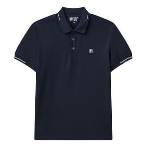 Футболка casual solid color short sleeve polo shirt blue Fila, синий