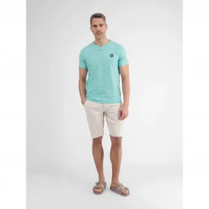 Футболка LERROS Henley "Мужская рубашка LERROS Serafino, в полоску", мятный