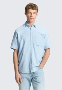 Рубашка свободного кроя kurzarmhemd mit bristtasche Tom Tailor Denim, Light Blue Structure