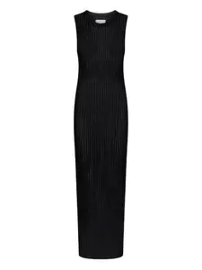 Полупрозрачное платье макси Icaria в рубчик Loulou De Saison, черный