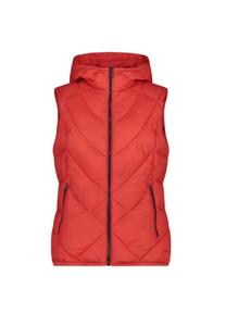 Стеганый жилет с фиксированным капюшоном Cmp, красный