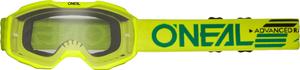 Детские мотокроссовые очки Oneal b-10 solid clear, Neon Yellow