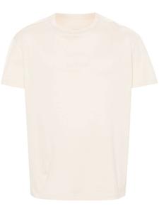 Maison Margiela футболка с вышитым логотипом, нейтральный цвет