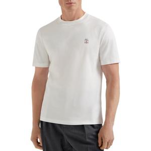 Футболка с принтом логотипа Brunello Cucinelli, белый