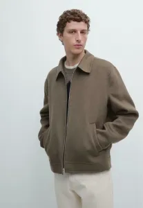 Куртка-Пиджак средней летней коллекции с отложным воротником и карманами. Massimo Dutti, Mottled Green