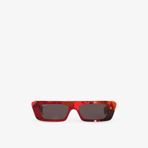 Солнцезащитные очки Gg1625S в прямоугольной оправе из ацетата Gucci, красный