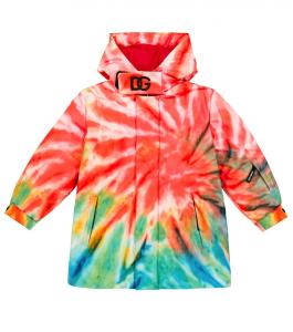 Лыжная куртка из нейлона с принтом Dolce&Gabbana, разноцветный