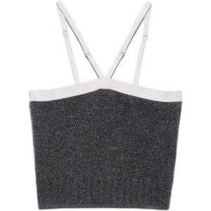 Регулируемый топ с резинкой PRADA, серый