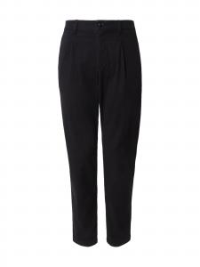 BOSS Брюки с зауженным кроем и складками спереди в черном цвете