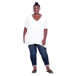 Женские джинсы плюс сайз girlfriend stretch Avenue, Dark Wash