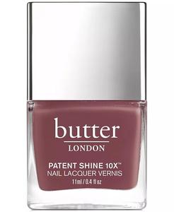 Лак для ногтей Patent Shine 10X, 0,4 унции Butter London, цвет Toff (dusty mauve crème)