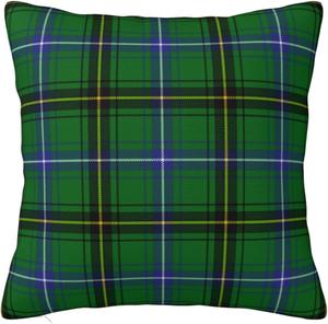 Paruiny Декоративный чехол для подушки Scottish Clan Henderson Tartan Plaid двусторонний пушистый White