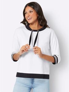 Рубашка с рукавами 3/4 в цвете экрю-черный Sieh an!