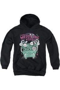 Толстовка с капюшоном Scooby Doo "Вмешиваемся с 1969" для детей Gildan, черный