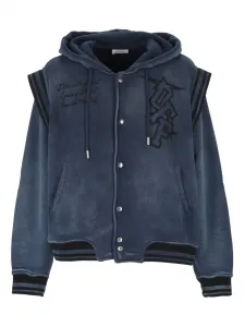 Толстовка с вышитым логотипом Off-White, синий