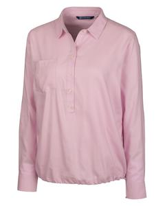 Женская рубашка-поповер Windward Twill с длинными рукавами Cutter & Buck, цвет iced orchid