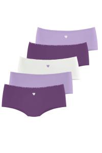 Бой-шорты LASCANA, Blackberry/Light Purple/White