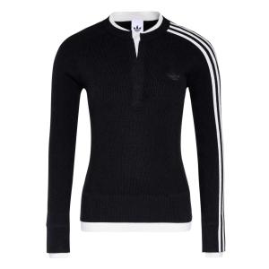 3S BUTTON CREW Свитер из трикотажа для женщин Adidas Originals, черный