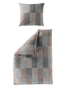 Комплект постельного белья из фланели серого цвета Bierbaum, 155x220 см