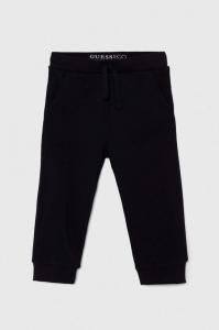 Детские хлопковые спортивные штаны Guess, темно-синий