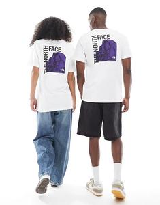 Футболка унисекс с принтом на спине The North Face Half Dome Photo белого цвета